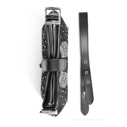 BELLA SHOULDER BAG -BLACK RHINESTONE