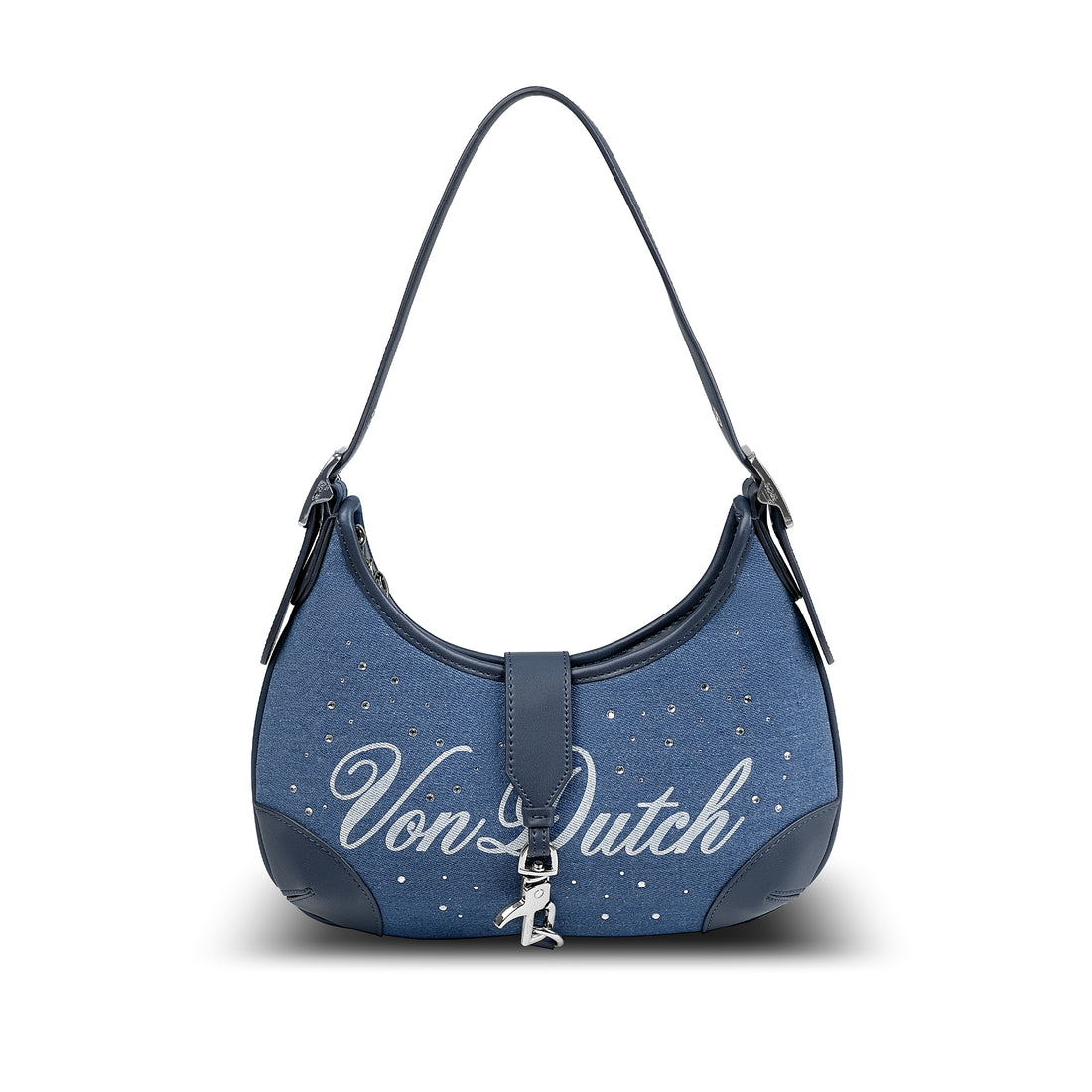 BELLA SHOULDER BAG -DENIM RHINESTONE — image 1