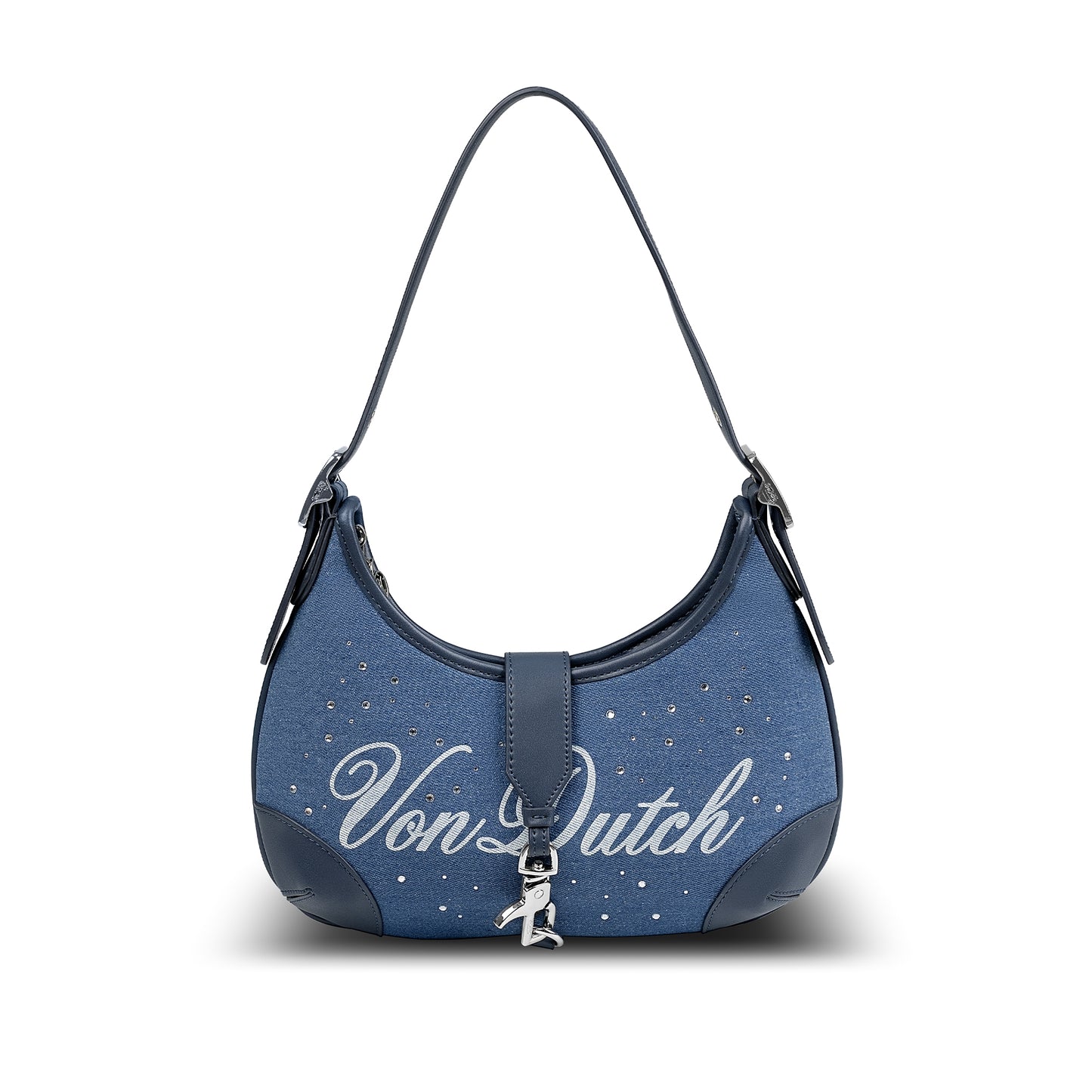 BELLA SHOULDER BAG -DENIM RHINESTONE