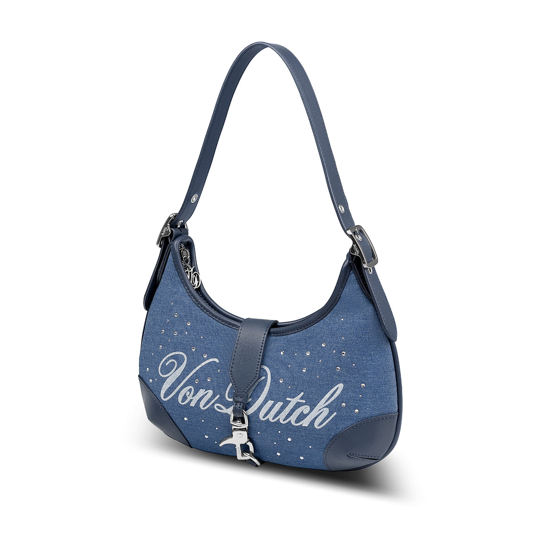 BELLA SHOULDER BAG -DENIM RHINESTONE — image 3