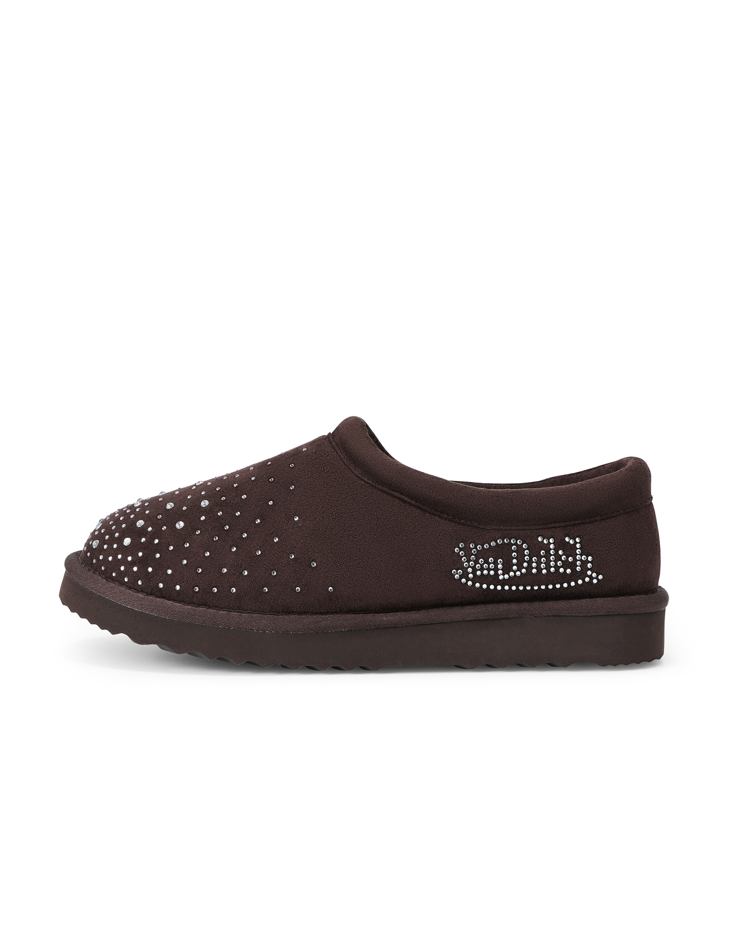 RHINESTONE SLIP-ON BOOT - MOCHA