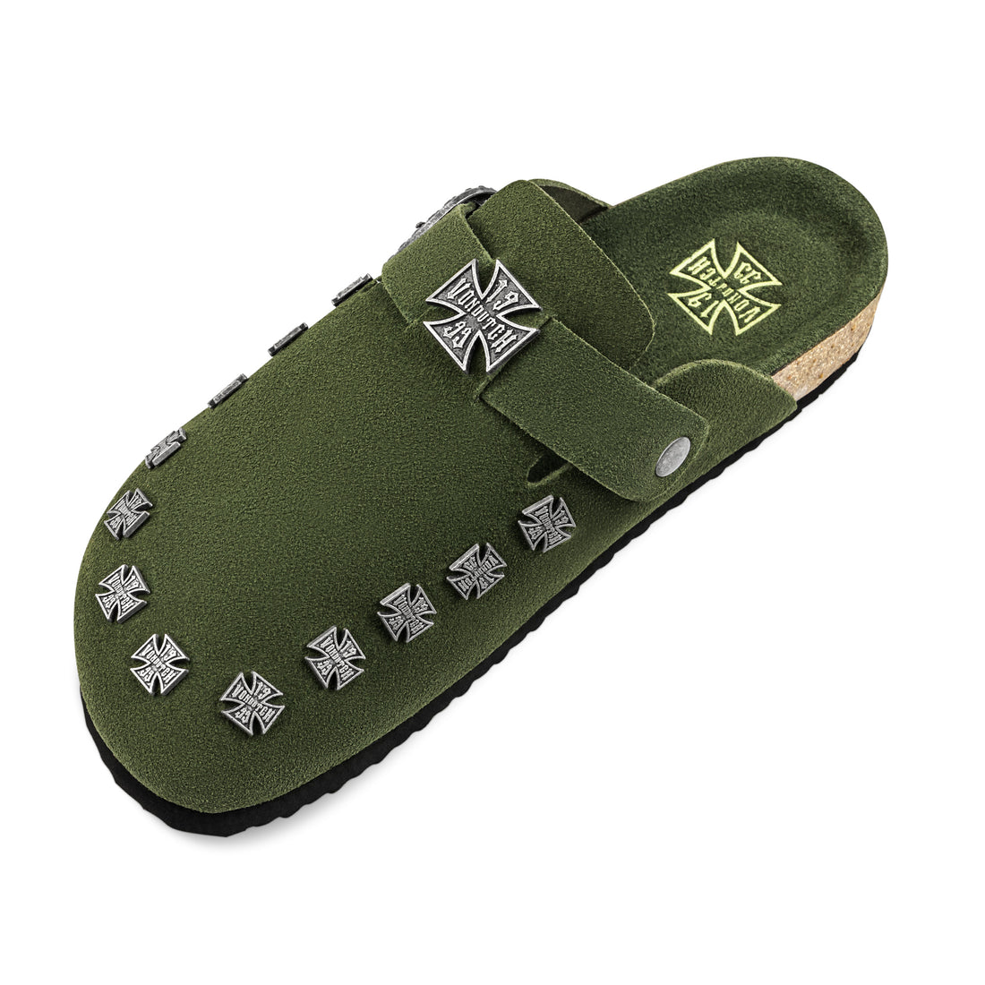 Men's Studded Chopper Clog - Army Green (SIZE UP RECOMMENDED) — image 8