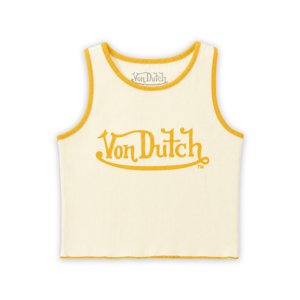 Women's Ribbed Crop Tanks - Yellow