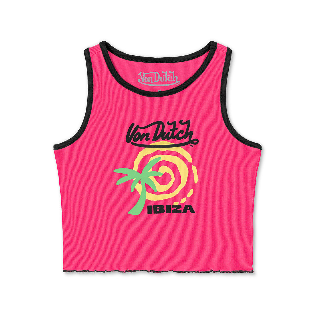 PINK IBIZA - Ribbed Crop Tank