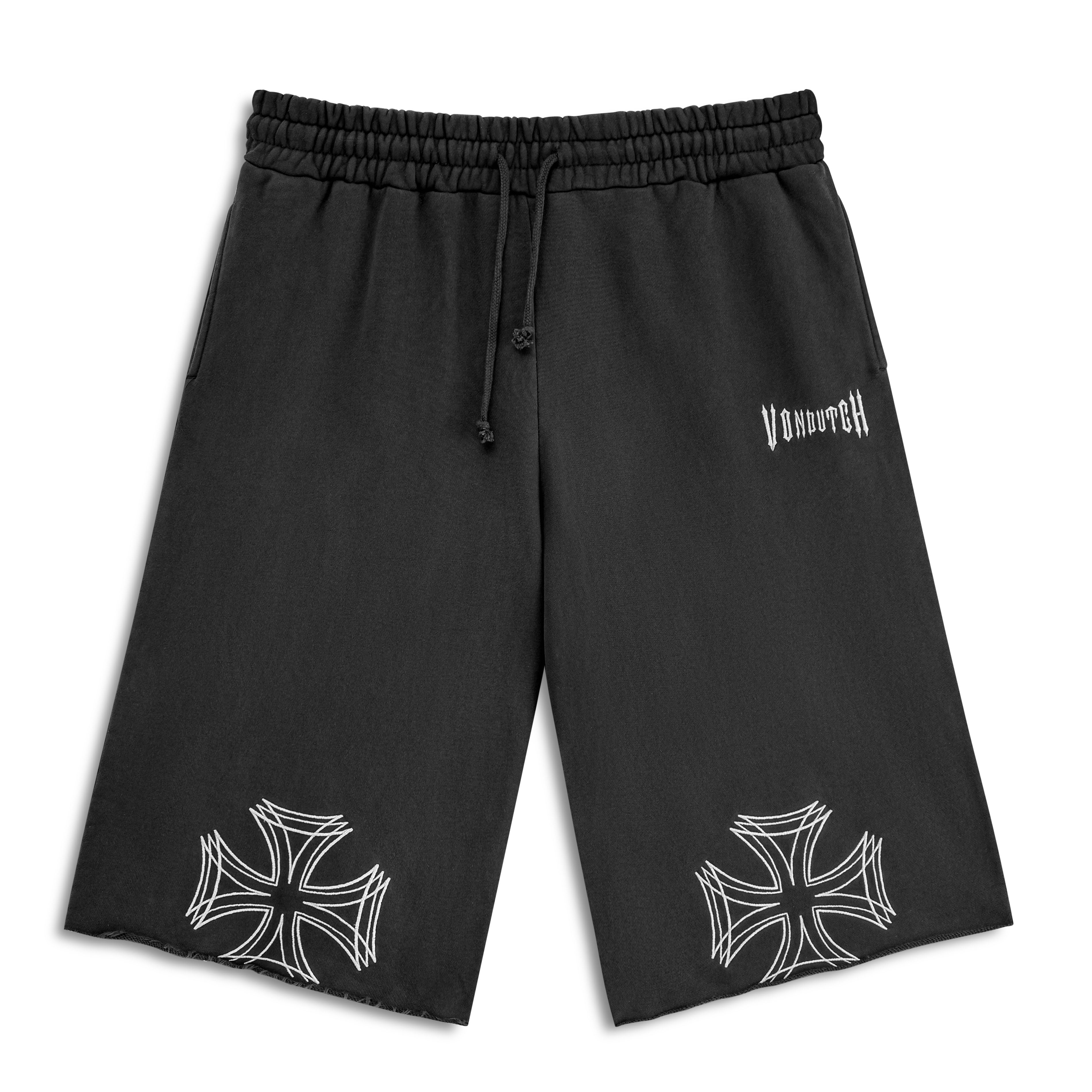 LA OVER-SIZED 3/4 SHORTS -BLACK AND WHITE | Von Dutch