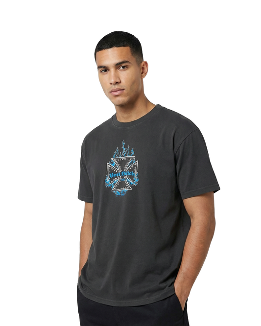 Chopper Cross Studs Tee - Black