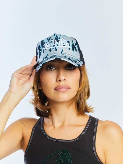 City of Angels Silver Blue Trucker Hat