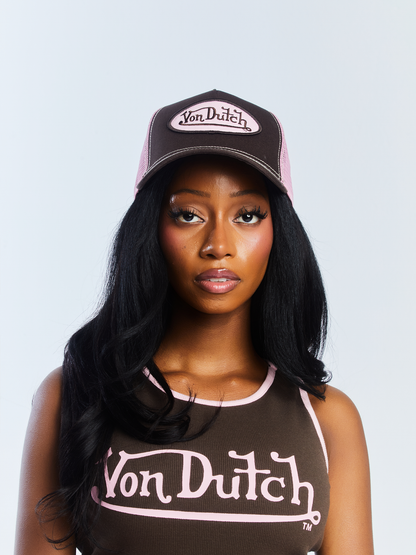 Brown & Pink Classic Trucker Hat