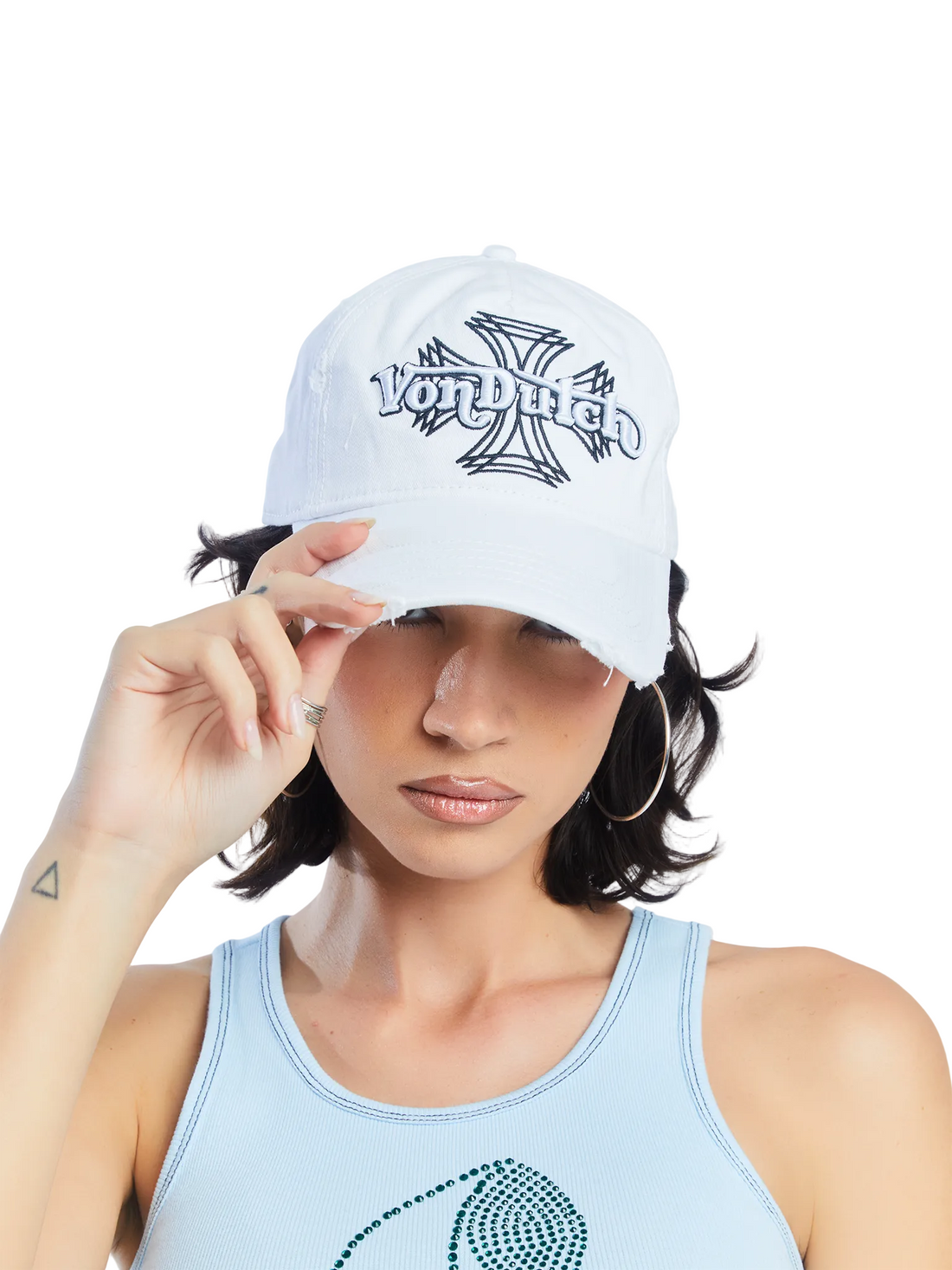 MotoCross Strapback Hat - White — image 2