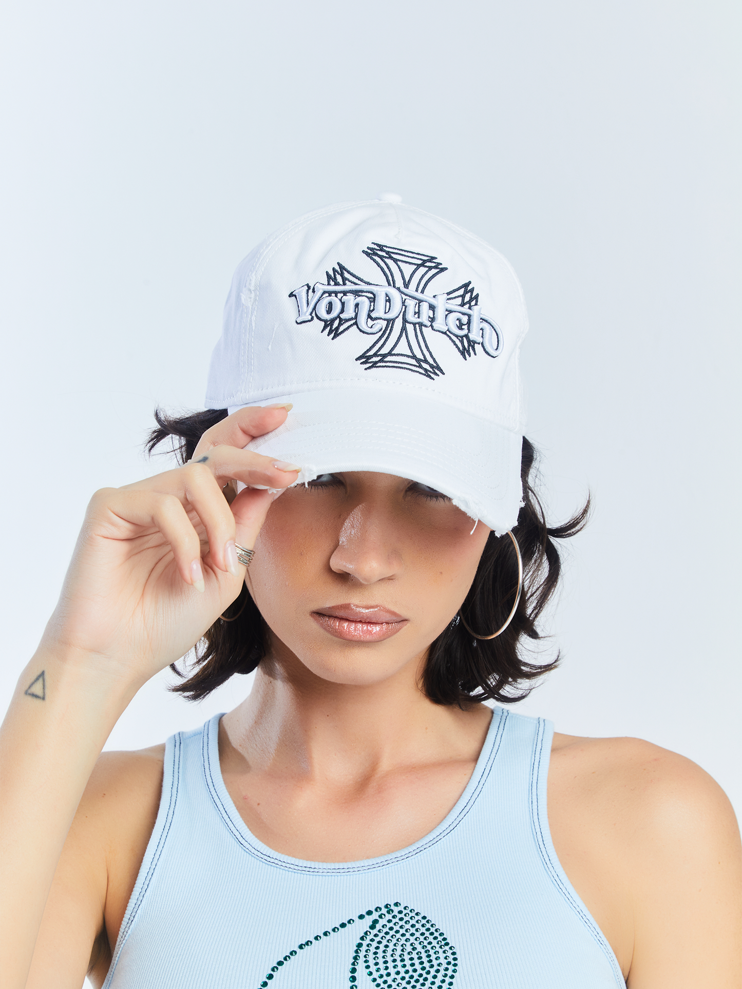 MotoCross Strapback Hat - White