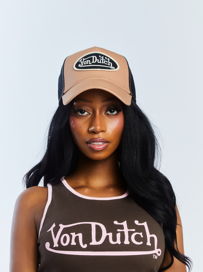 Brown, Off-White & Black Trucker Hat