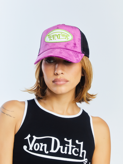 Purple Lime Velvet Crush Trucker Hat
