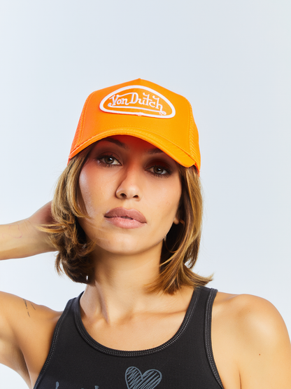 Von Dutch Neon Orange Trucker Hat