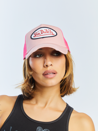 Distressed Dirty Pink Trucker Hat