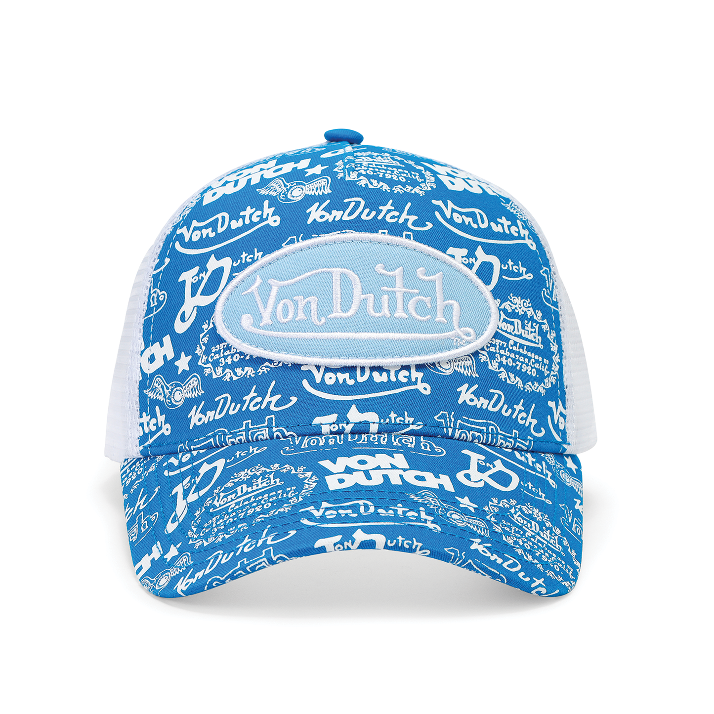 Logo Stamp Trucker Hat - Blue