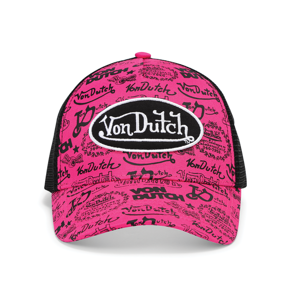 Logo Stamp Trucker Hat - Pink and Black – Von Dutch
