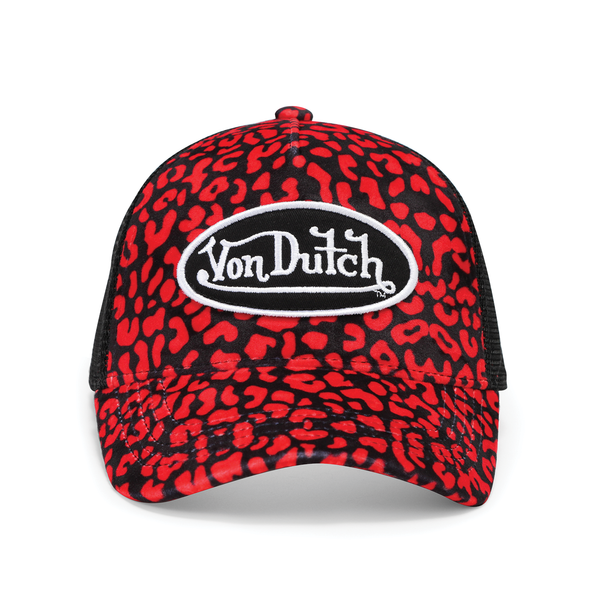 Red Cheetah Velvet Trucker Hat – Von Dutch