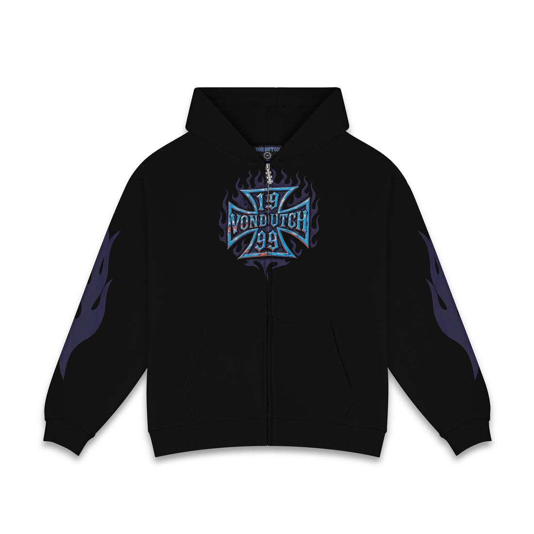 CHOPPER FLAMES - ZIP UP HOODIE — image 1