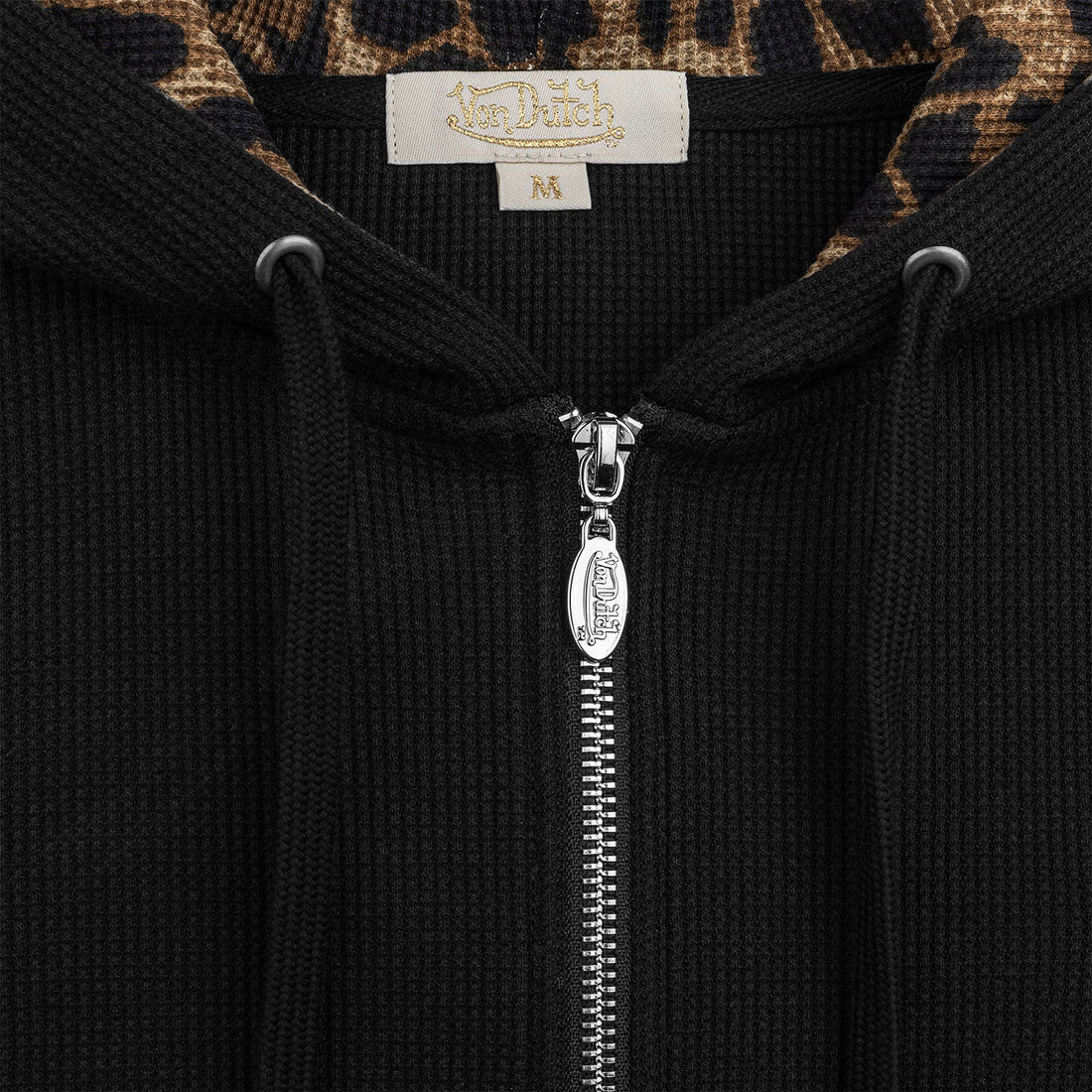 BLACK - REMI WAFFLE HOODIE — image 4