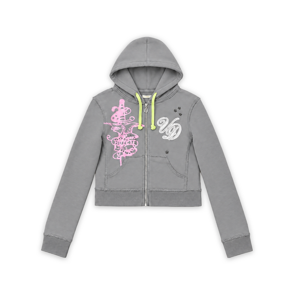 GREY SPOOKY LOLA HOODIE