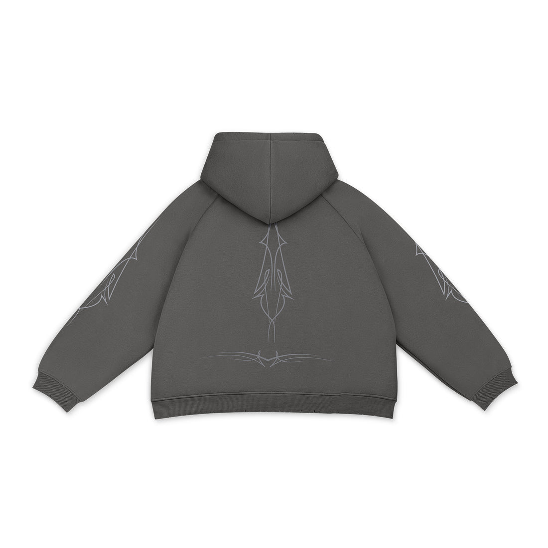 GRAY DISTRESSED HOODIE - VD x HARDFEST — image 2