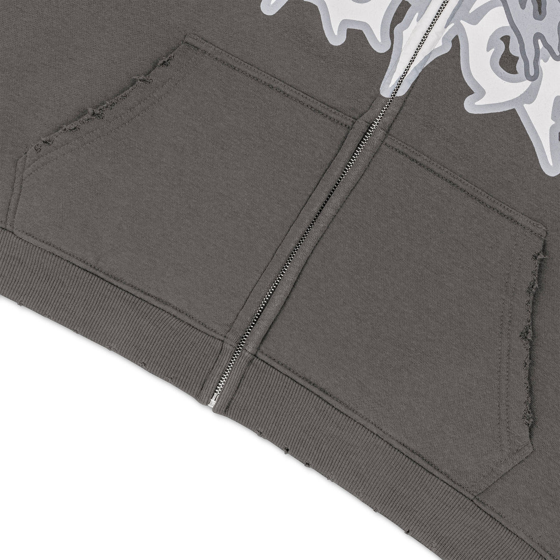GRAY DISTRESSED HOODIE - VD x HARDFEST — image 6