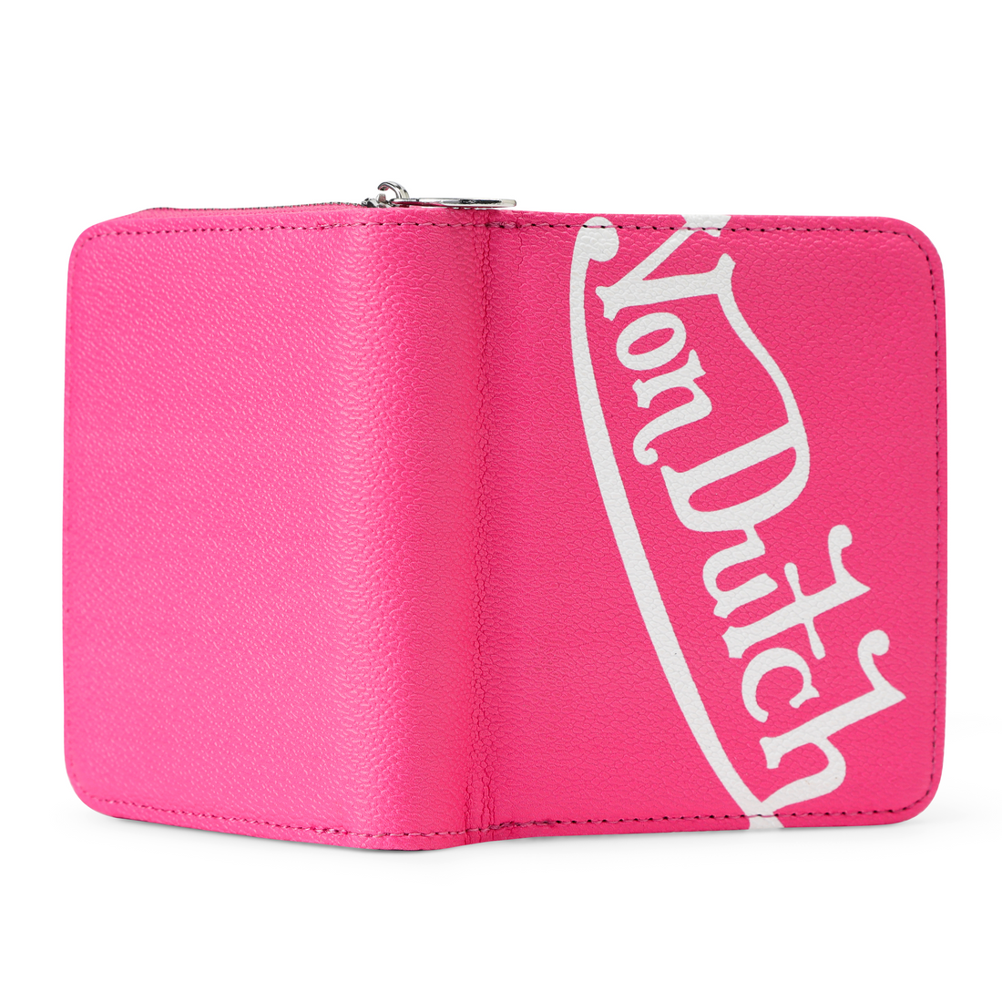 Classic Signature Zip-up Wallet - Hot Pink