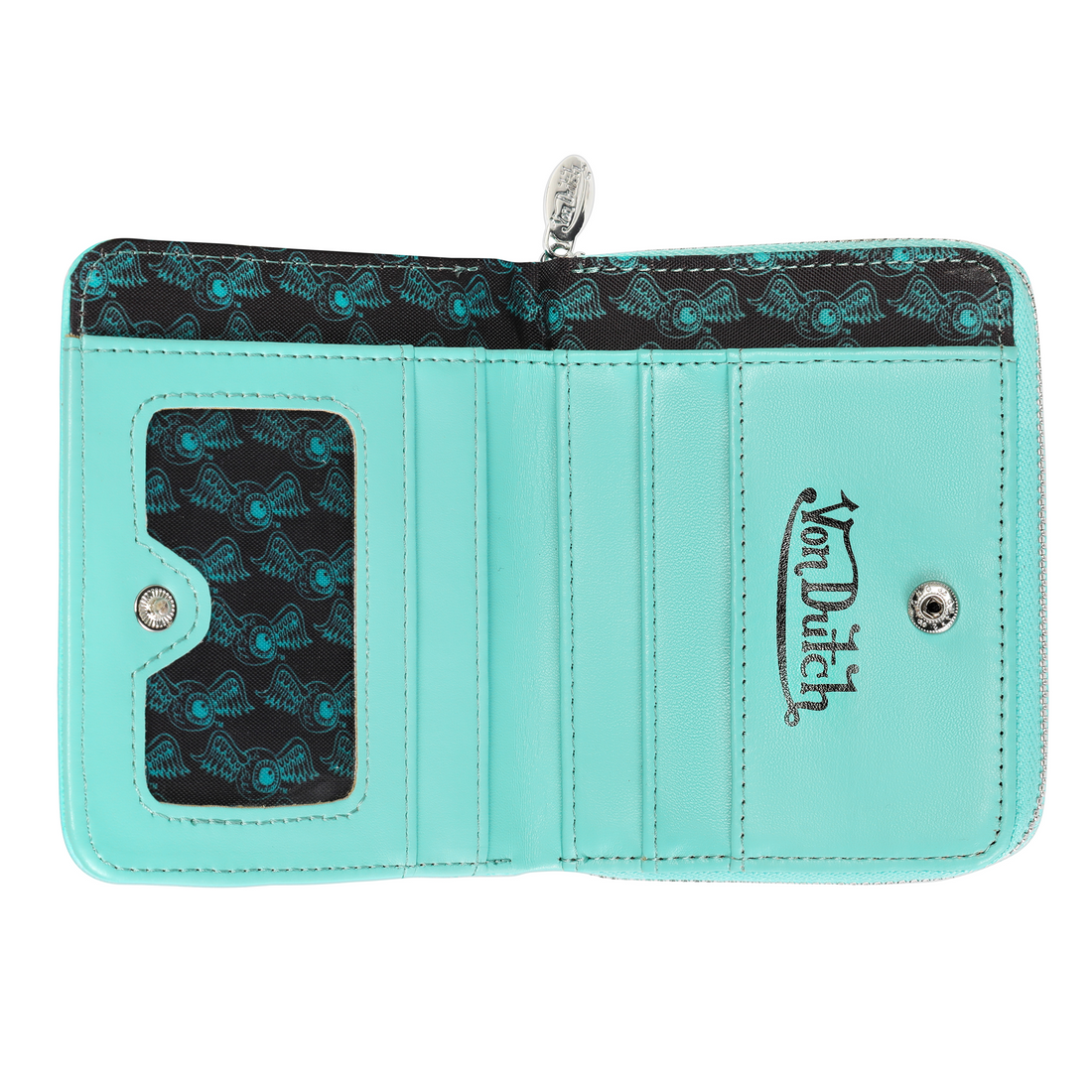 Classic Signature Zip-up Wallet - Turquoise — image 2