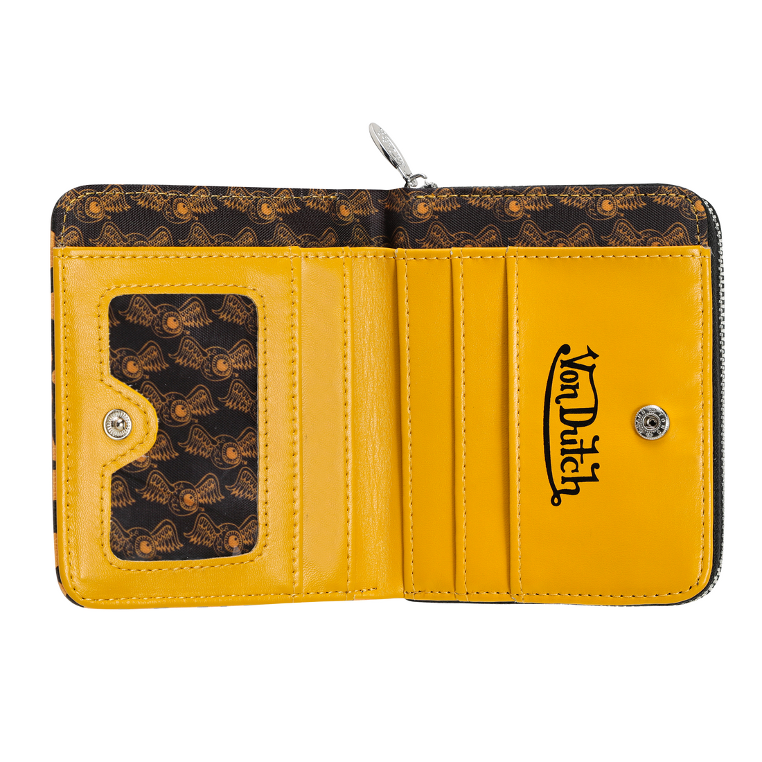 Cheetah Print Zip-up Wallet - Orange — image 2