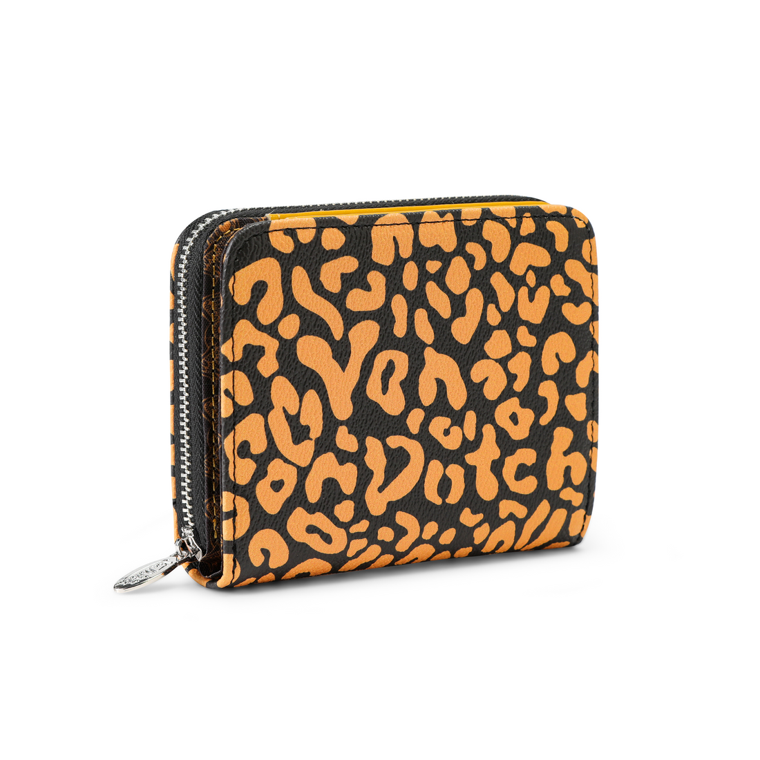 Cheetah Print Zip-up Wallet - Orange — image 5