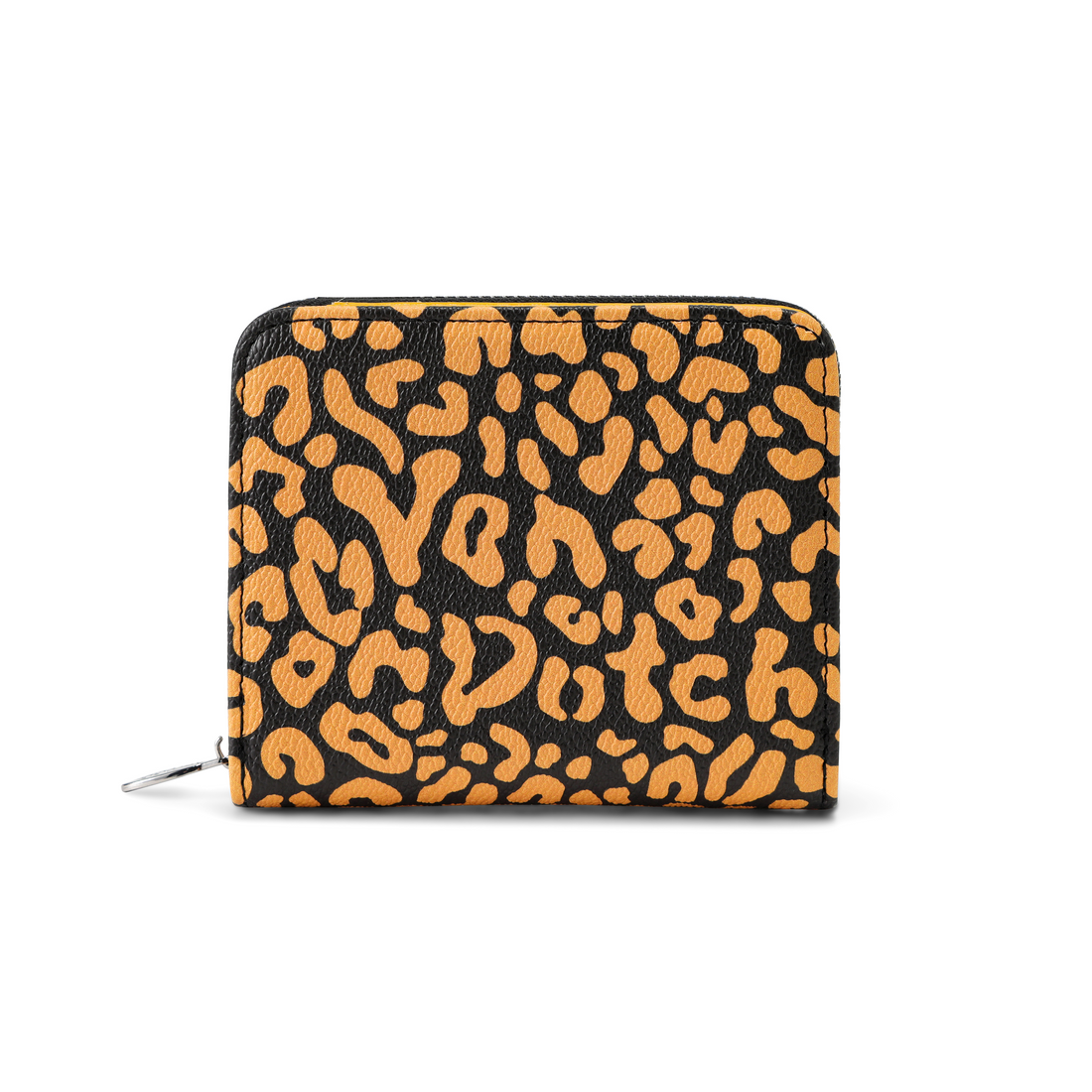 Cheetah Print Zip-up Wallet - Orange — image 6