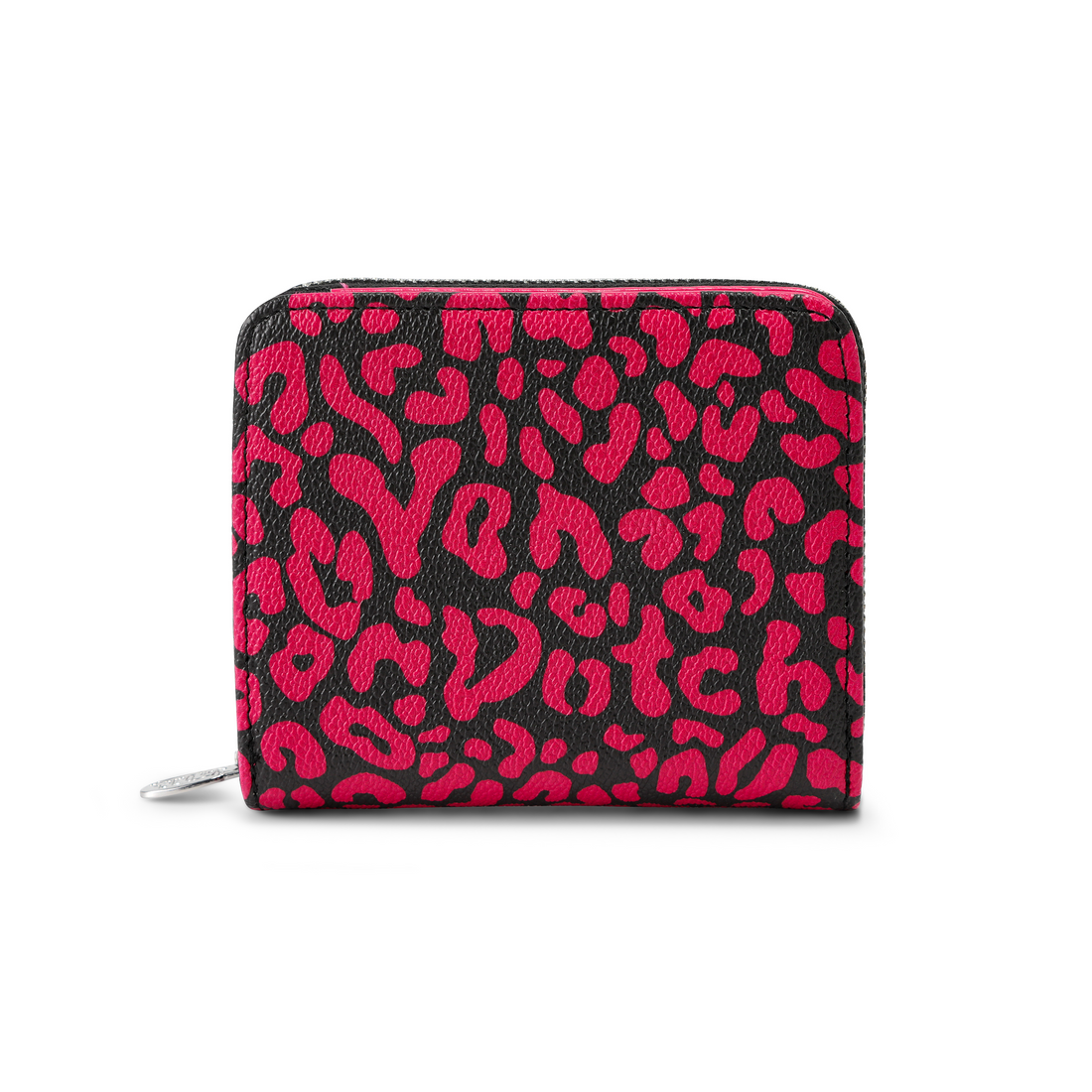 Cheetah Print Zip-up Wallet - Hot Pink