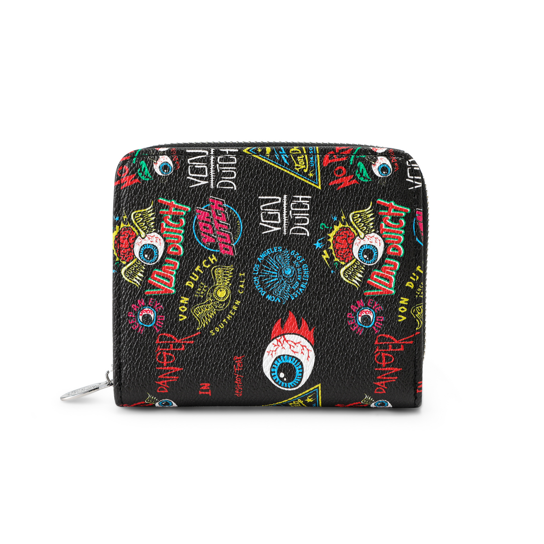 Jax Print Zip-up Wallet - Black