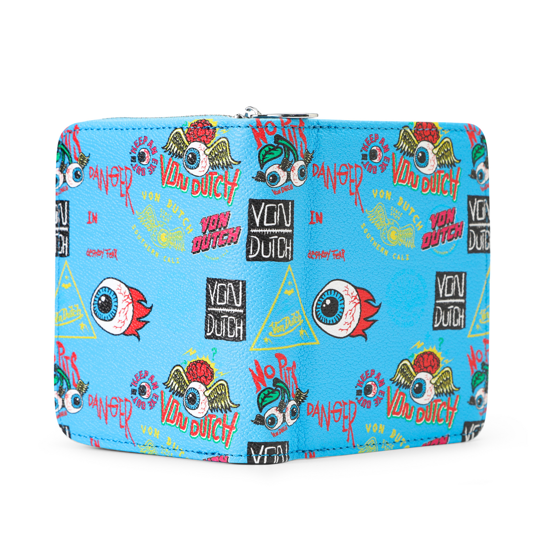 Jax Print Zip-up Wallet - Blue