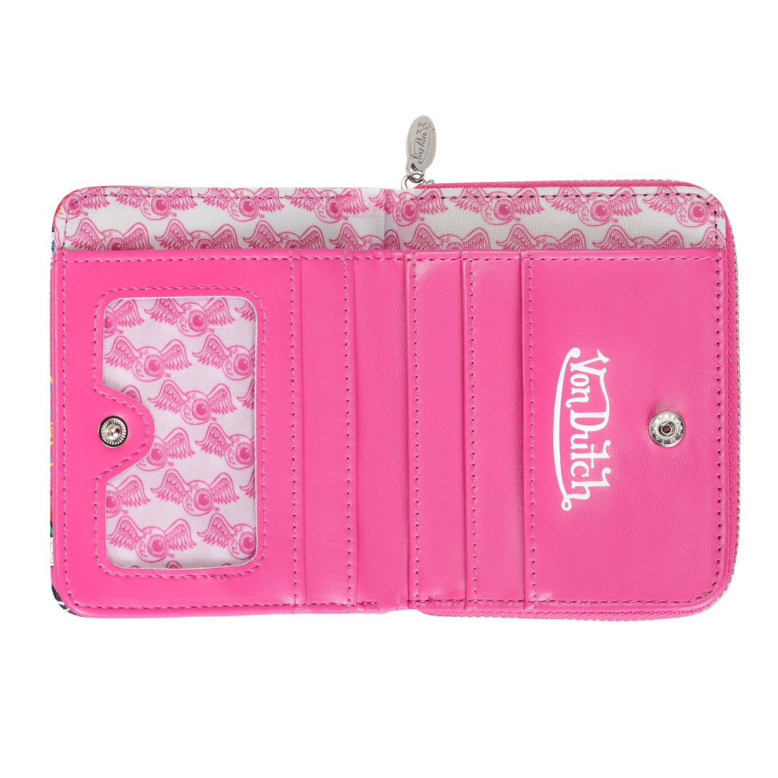Jax Print Zip-up Wallet - Hot Pink