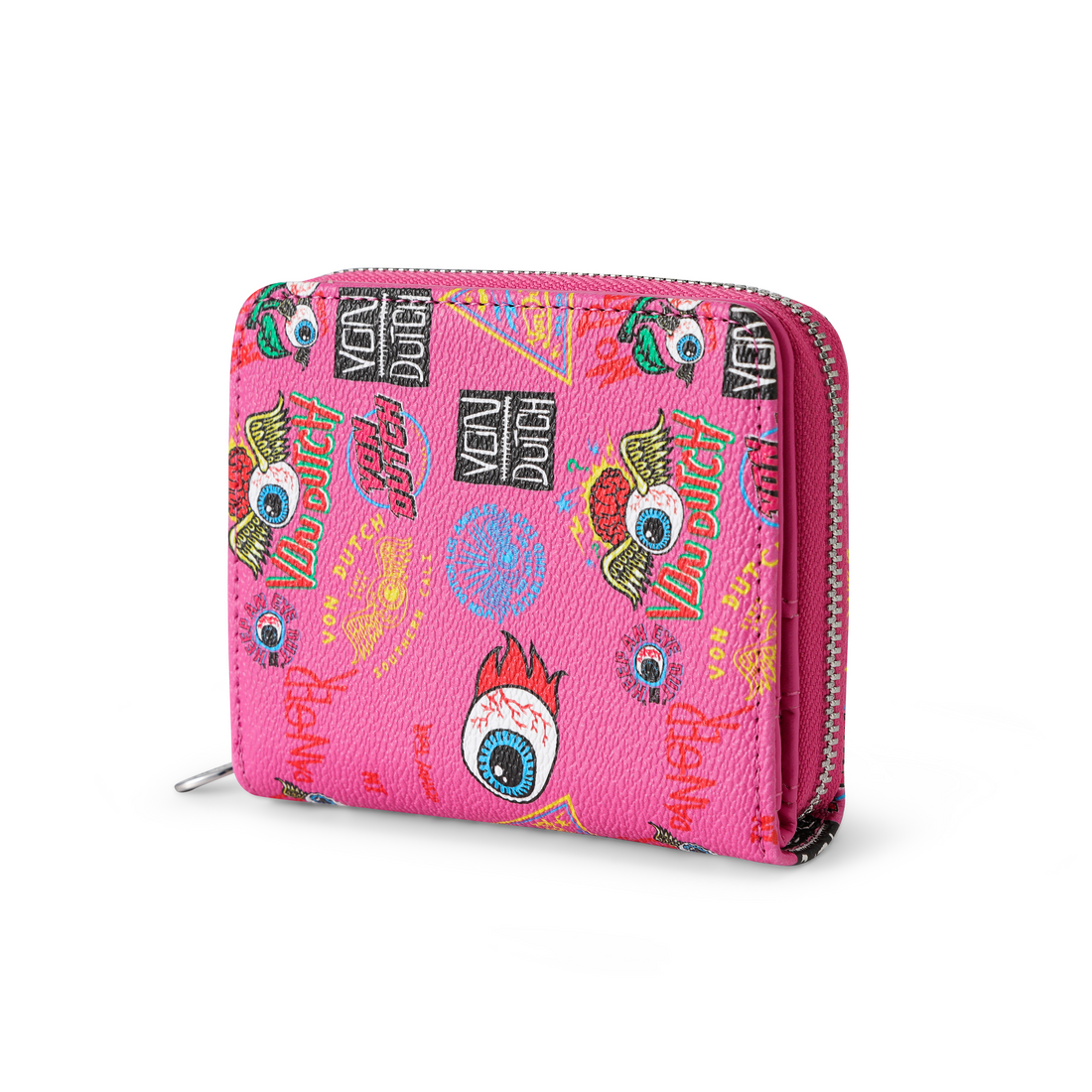 Jax Print Zip-up Wallet - Hot Pink