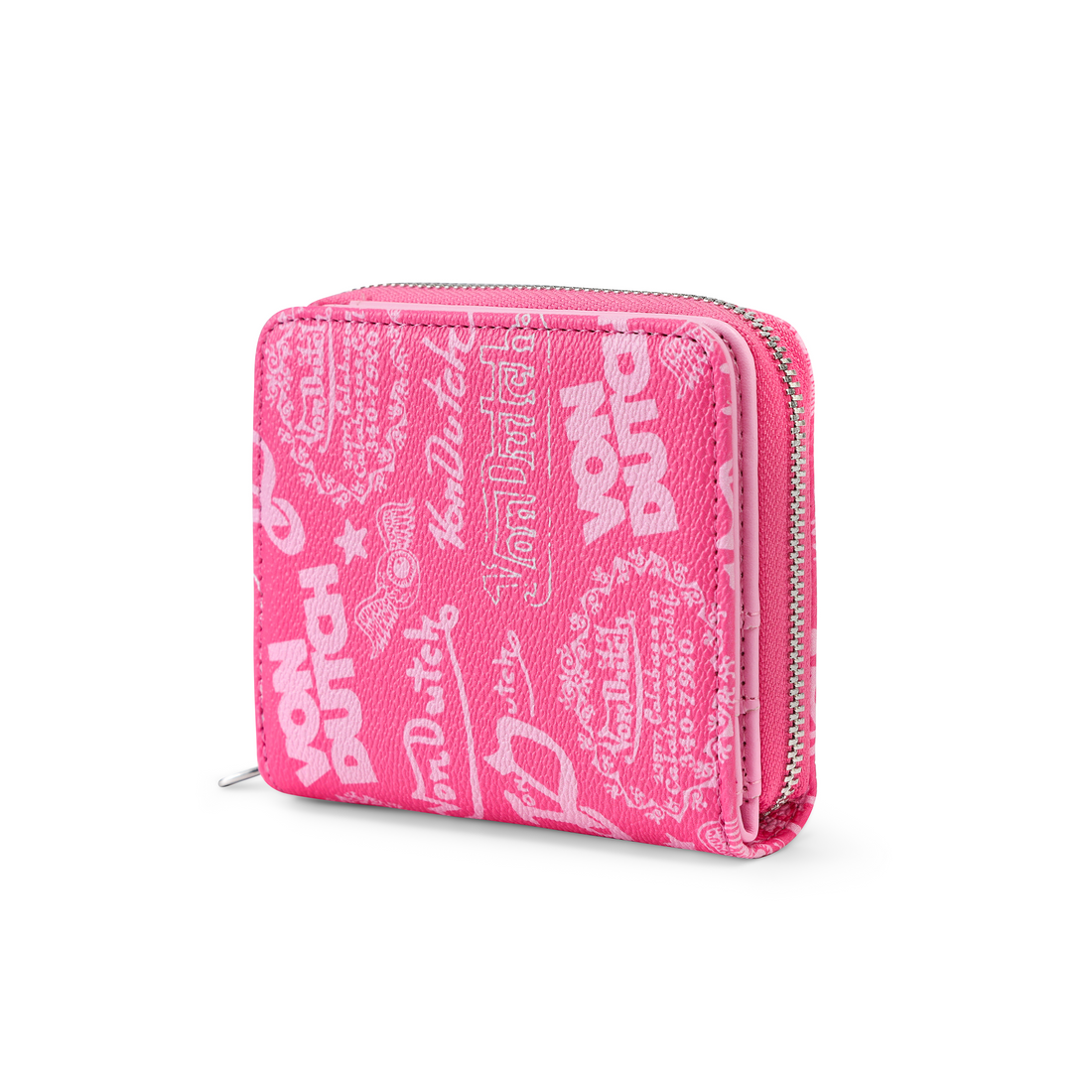 Logo Stamps Zip-Up Wallet - Pink