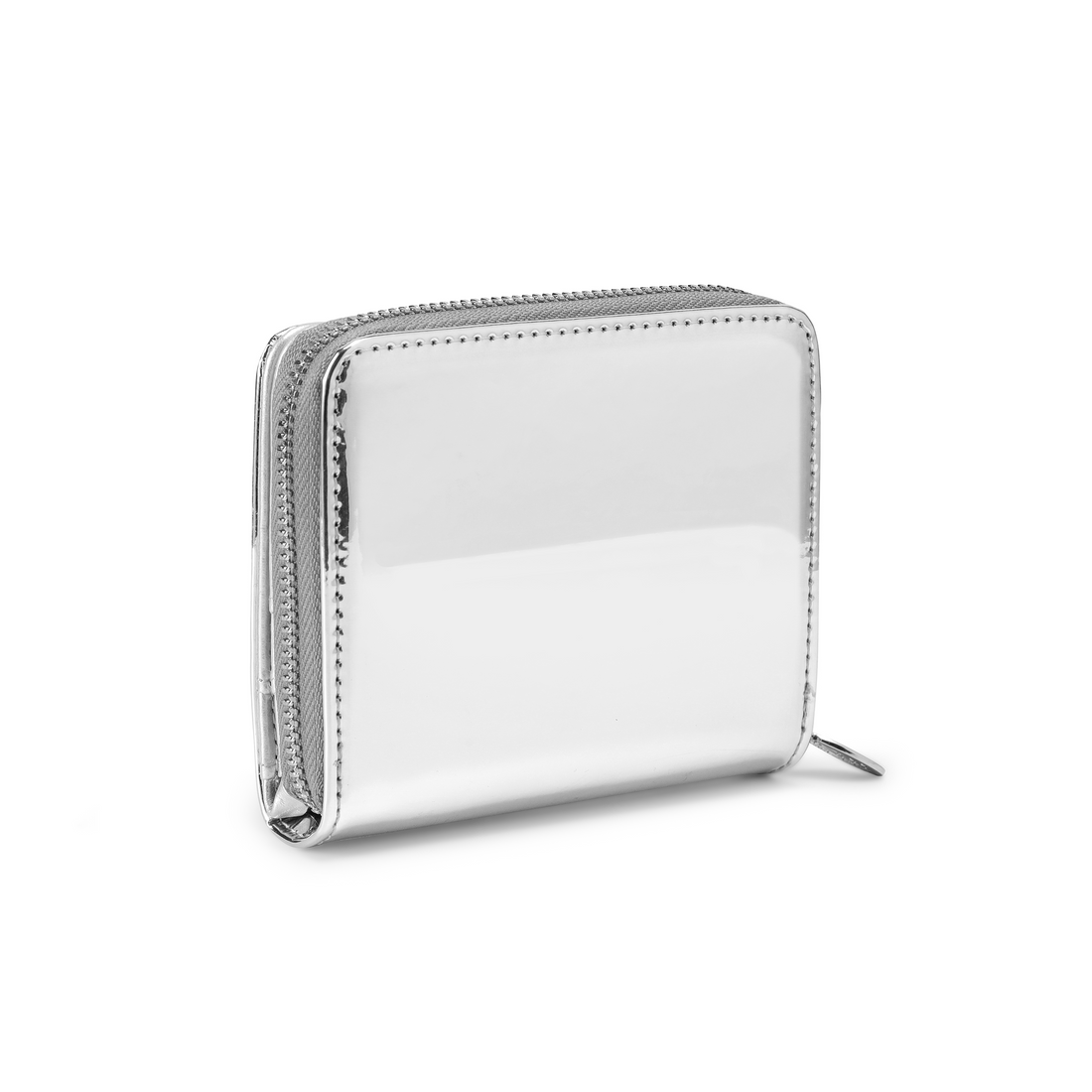 Chrome Zip-Up Wallet