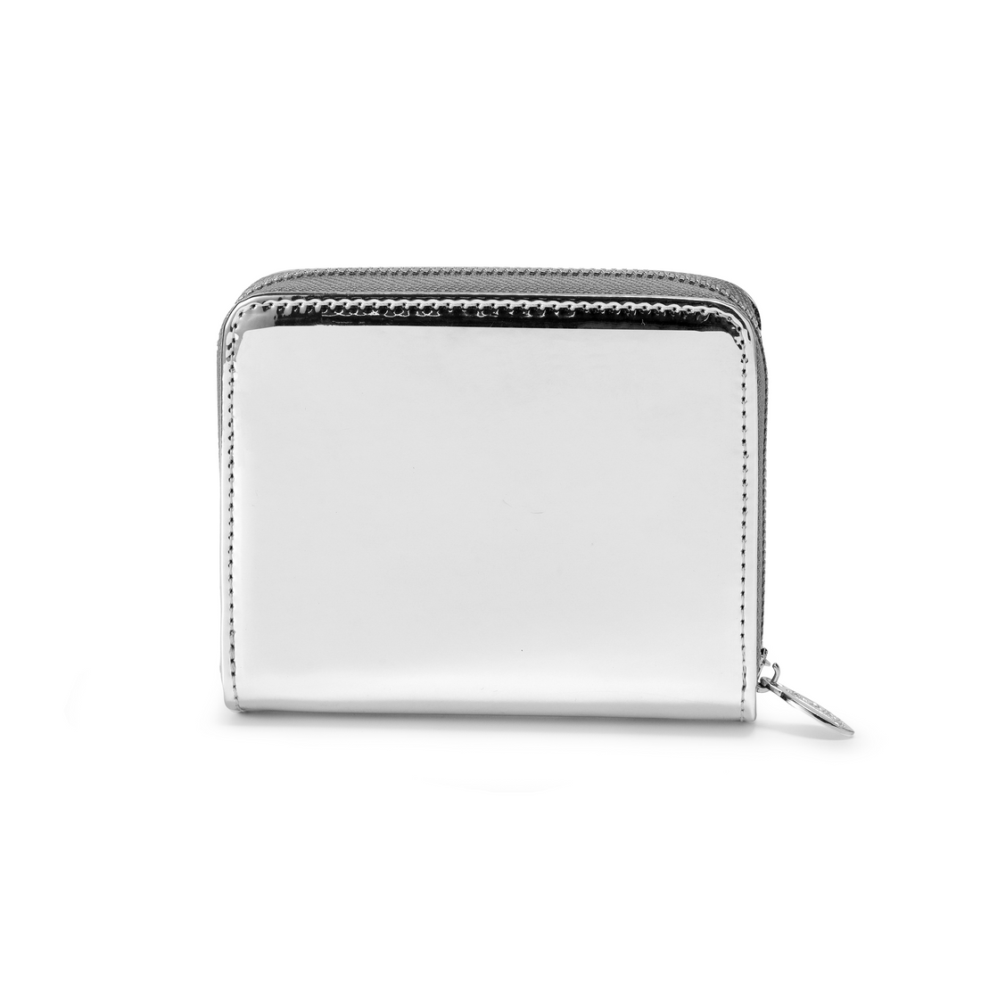 Chrome Zip-Up Wallet