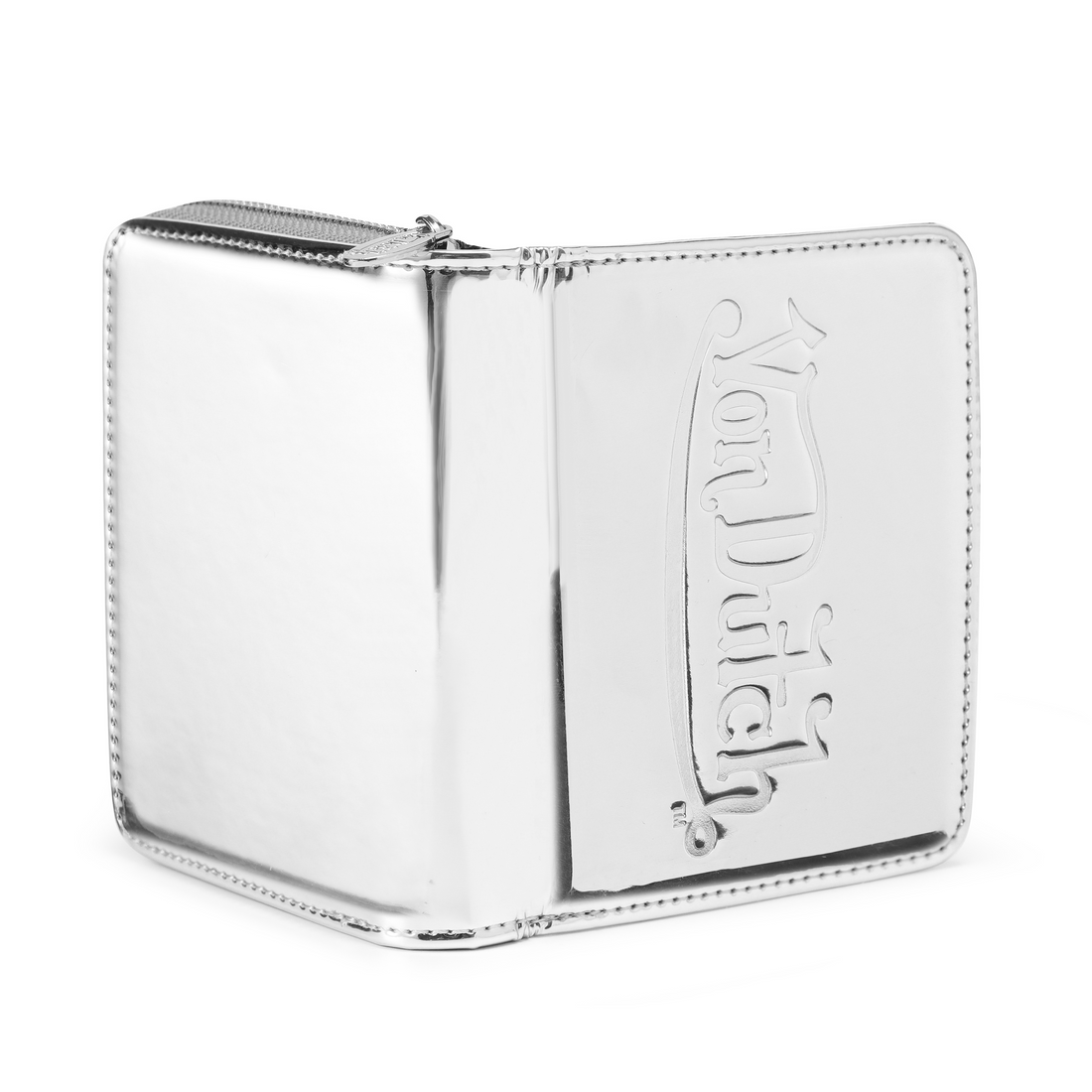 Chrome Zip-Up Wallet