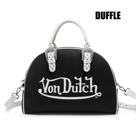 Classic Black & White Duffle Bowling Bag