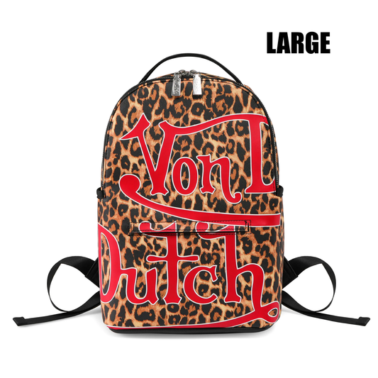 Large Leopard Print Backpack