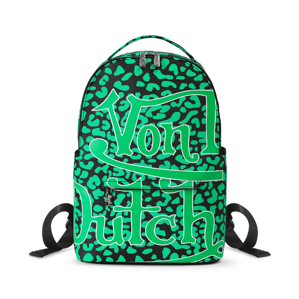 Medium Sized Green Cheetah Backpack