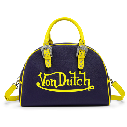 Navy Blue & Yellow Duffle Bowling Bag
