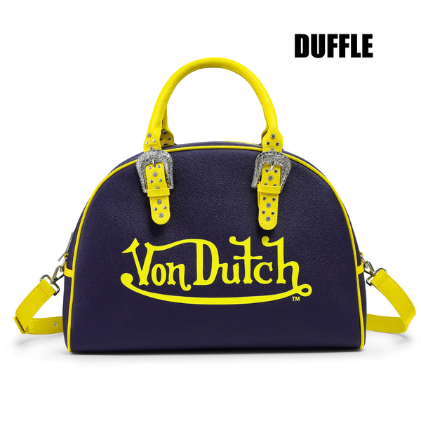Von Dutch Navy Blue & Yellow Duffle Bowling Bag