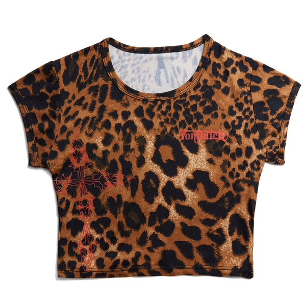 Leopard Chopper Cross Baby Tee | Von Dutch