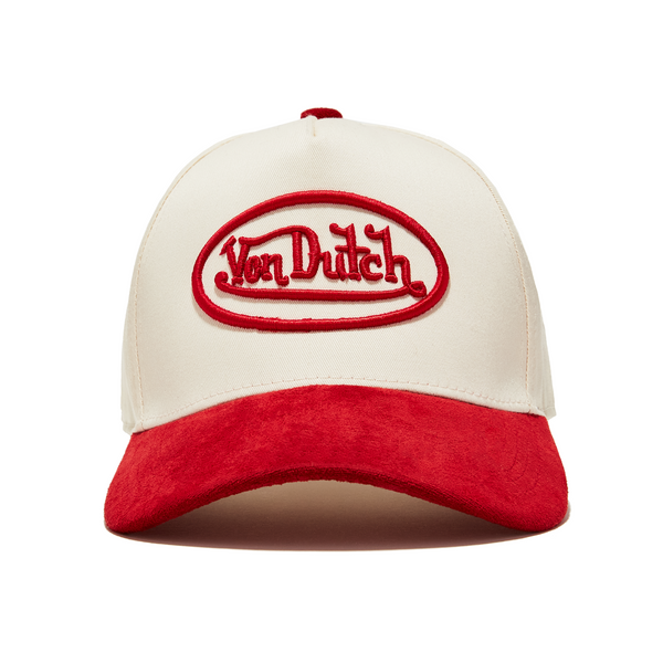 Von Dutch Red Suede Snapback Hat