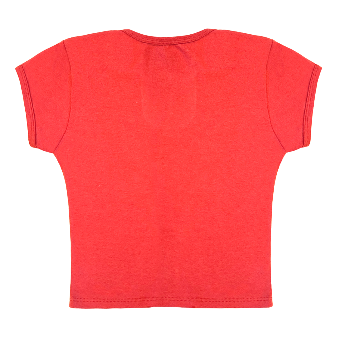 Red & Black Chopper Cross Baby Tee