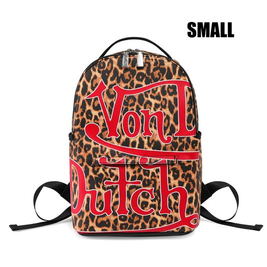 Small Sized Leopard Print Backpack