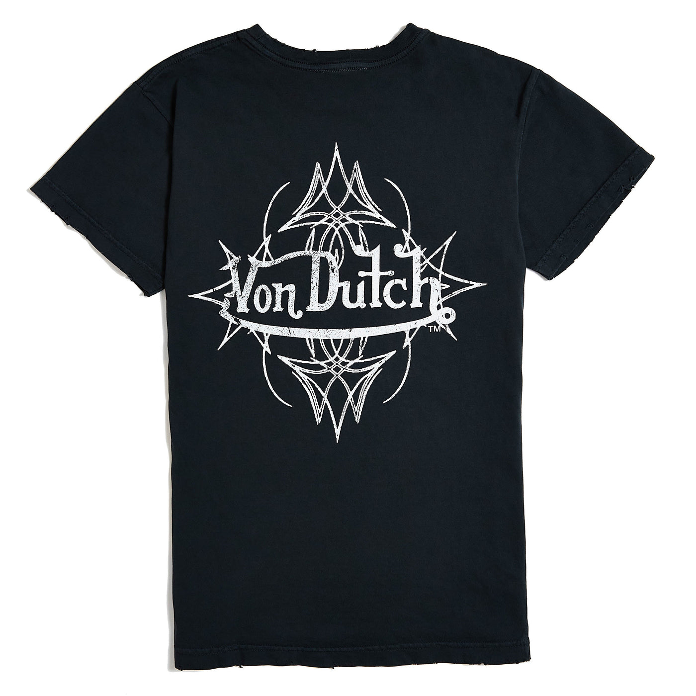 Von Dutch Vintage Black & White Distressed Chopper Tee